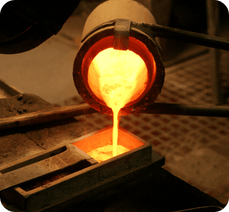 MMTC-PAMP India's Largest Precious Metals Ecosystem MMTC-PAMP refinery — molten gold being refined at India's largest precious metals facility